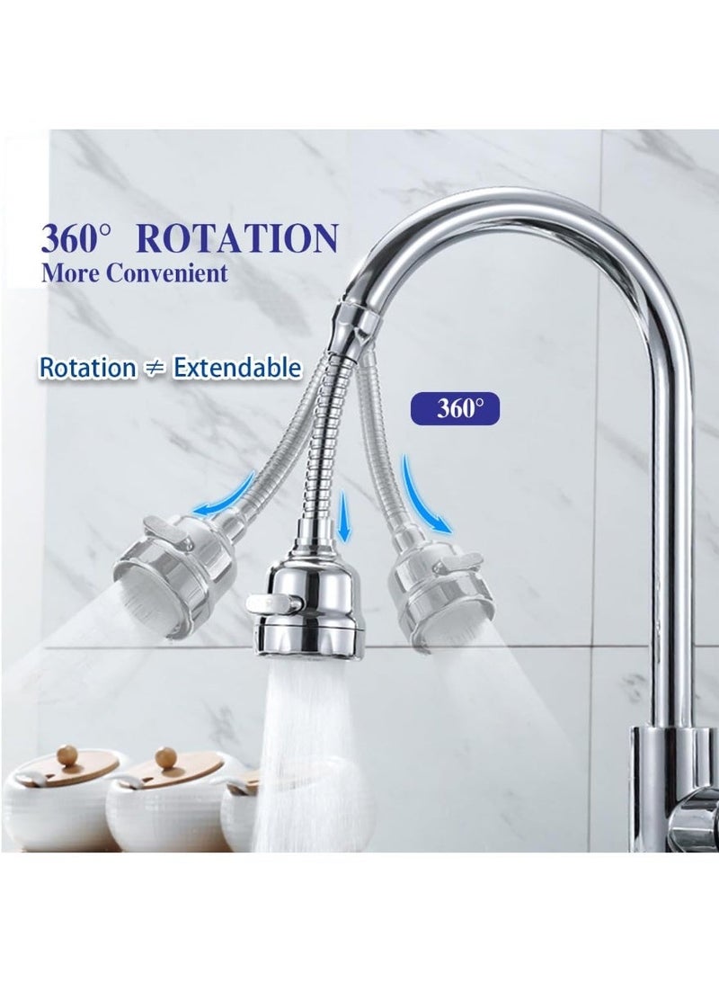 DUNISO Faucet Extender,360° Swivel Sink Faucet Head,Movable Water Saving Tap Faucet Extender,Booster Shower,Dual Spray Modes,Splash-Proof Nozzle,Compatible with Most Circular Faucets,for Bathroom,Kitchen,Sink - Image 4